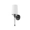 Z-Lite Avery 1 Light Wall Sconce, Matte Black & White 810-1S-MB - alternate 5
